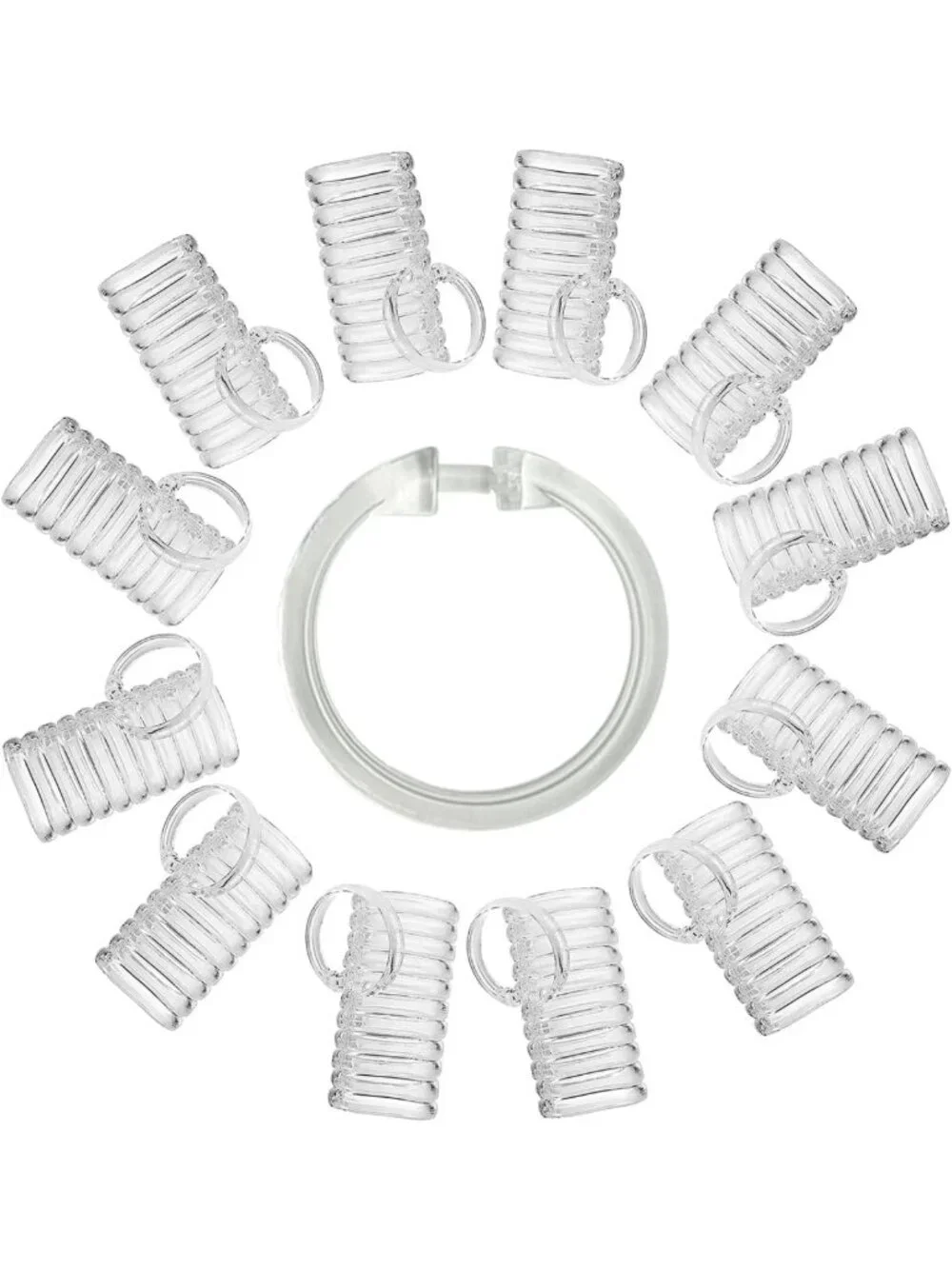 144 PCS Clear Shower Curtain Hooks - Rust-Proof O-Rings, Smooth Glide, Easy
